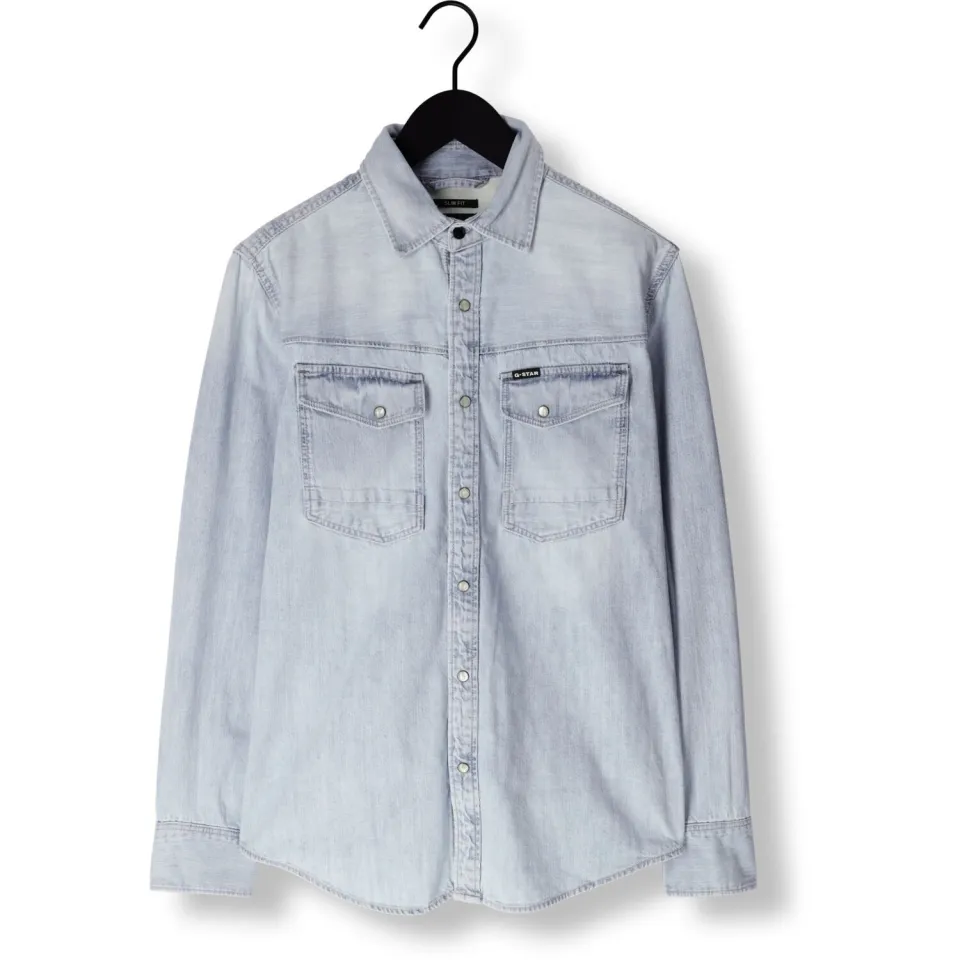G-Star Raw Heren Overhemden Dakota Slim Shirt L/s - Lichtblauw, foto 2