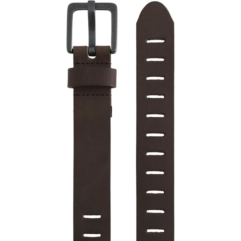 WE Fashion imitatieleren riem donkerbruin 65 cm, foto 3