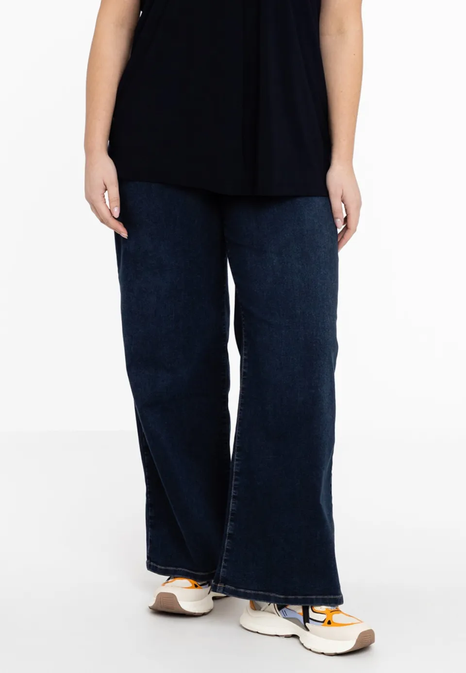 Yoek Jeans 5 pockets wide leg | Donkerblauw, foto 3