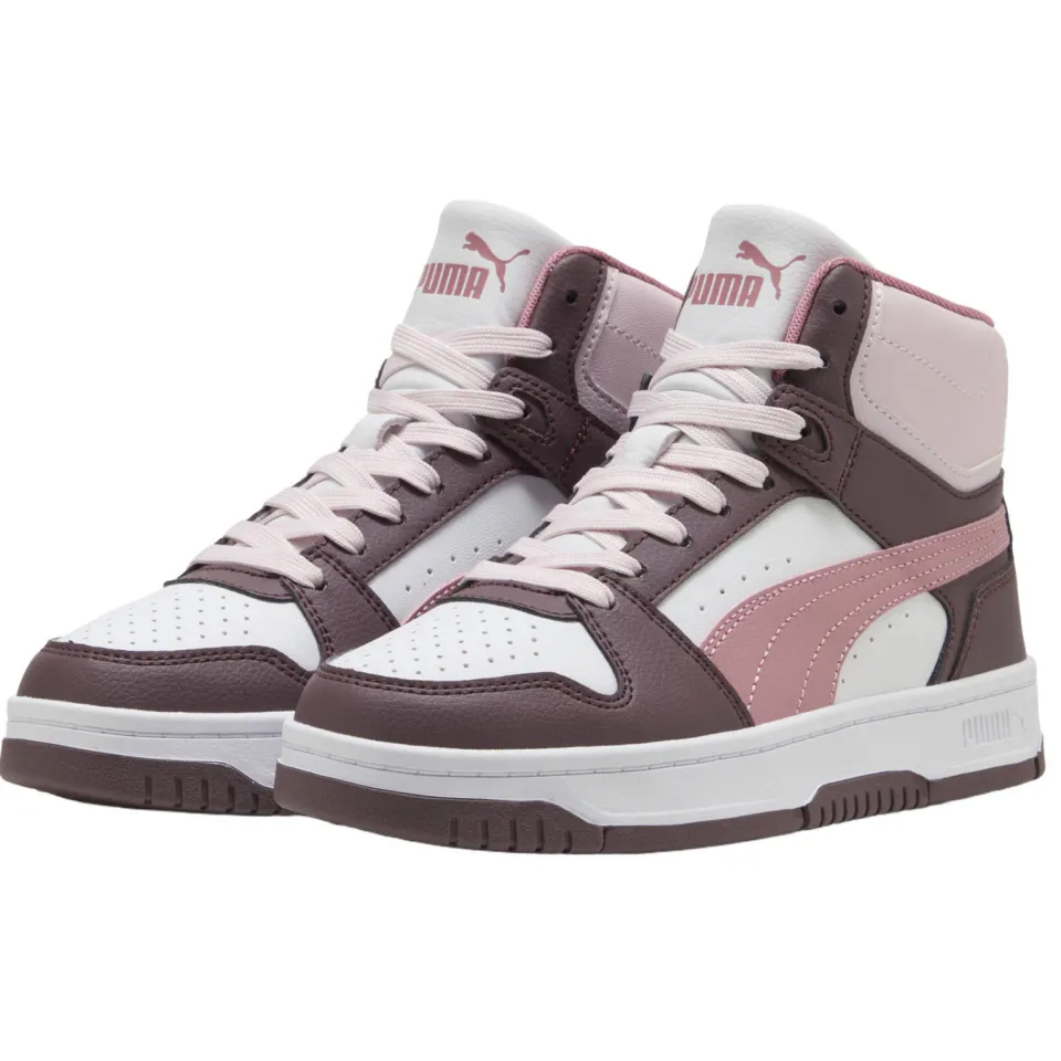 Puma Rebound Slam Mid sneakers donkerbruin/roze, foto 3