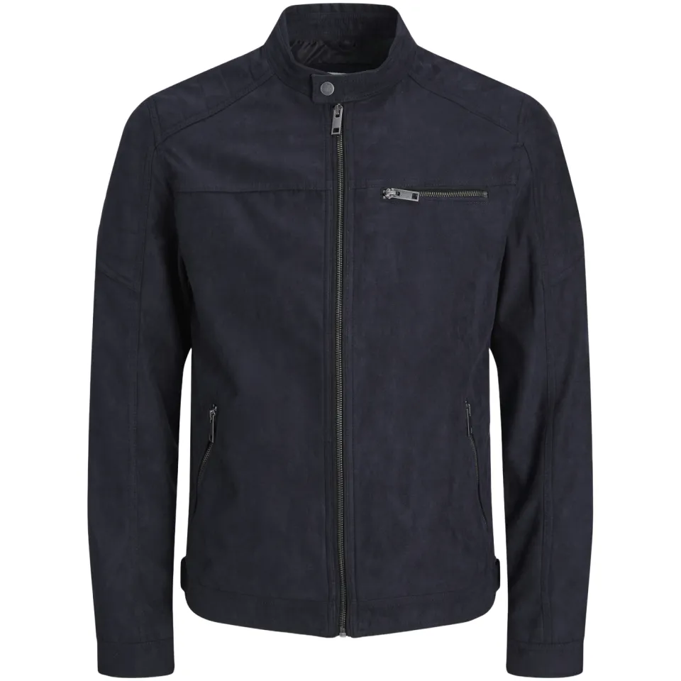 Jack & Jones ESSENTIALS imitatieleren bikerjack - zwart, foto 2