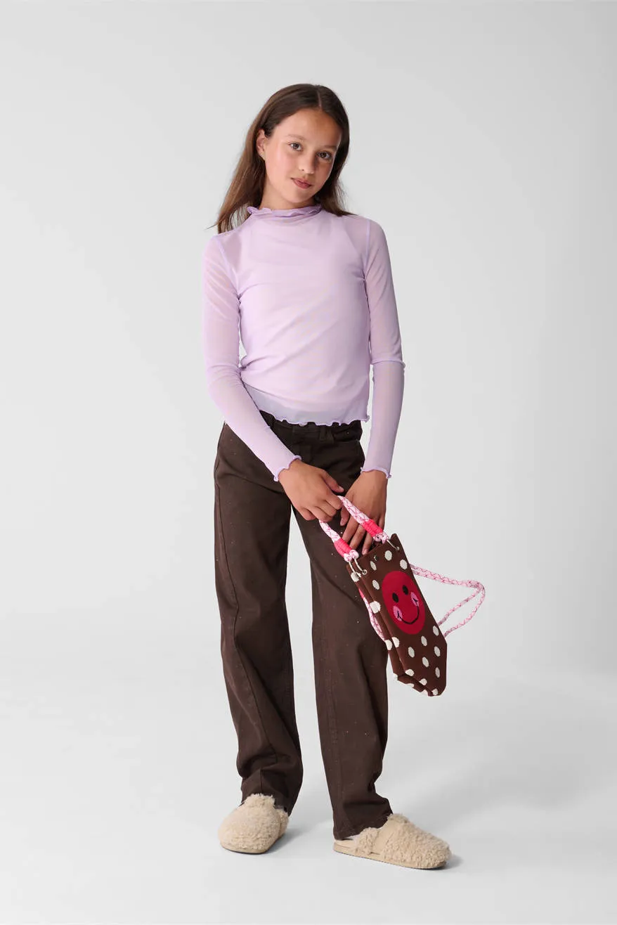 Shoeby longsleeve met ruches paars