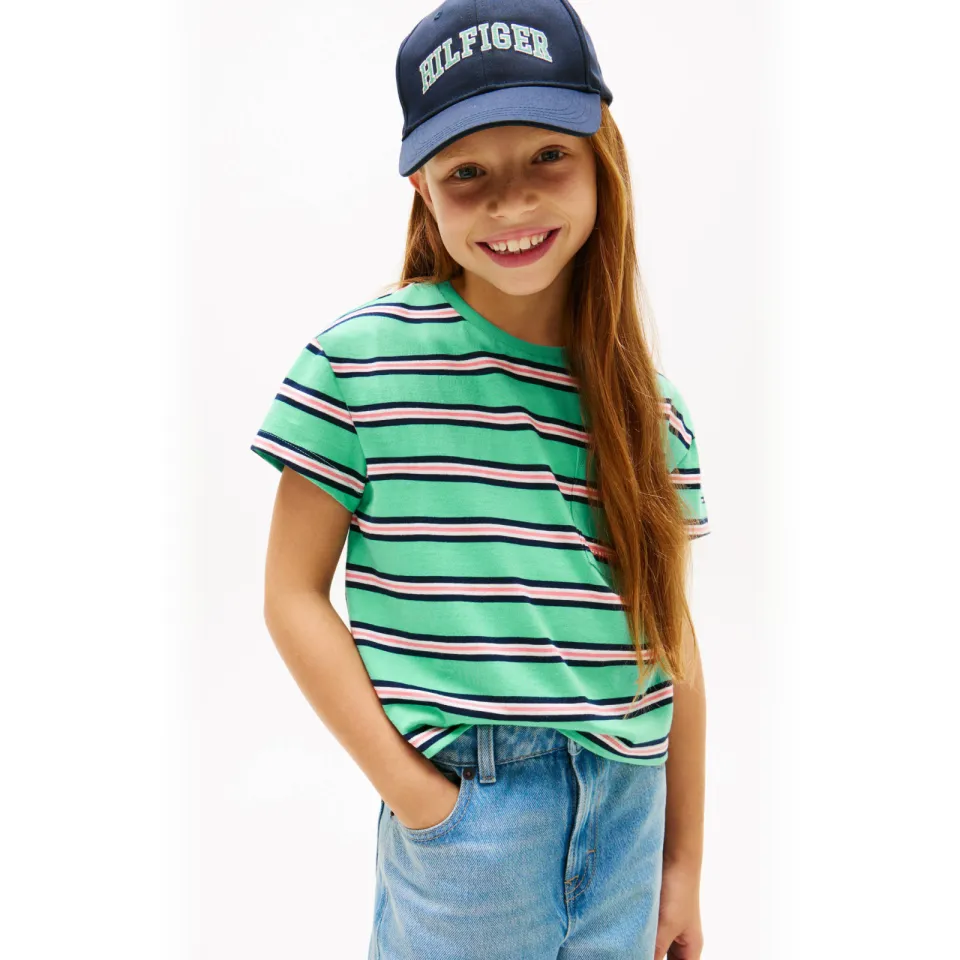 Tommy Hilfiger T-shirt groen gestreept, foto 6
