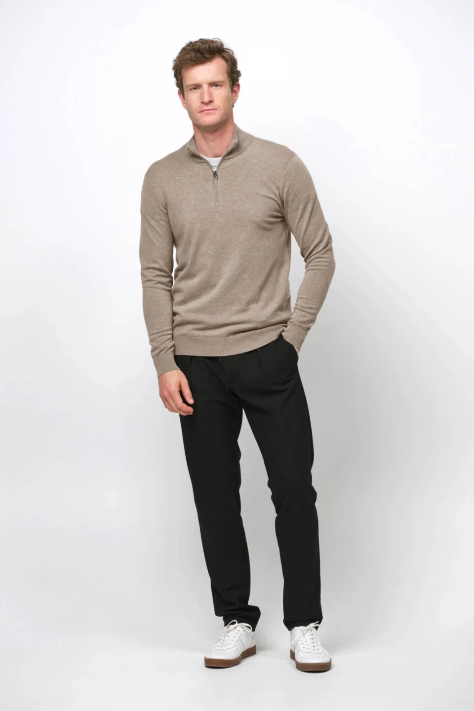 Profuomo trui fijn gebreid beige, foto 7