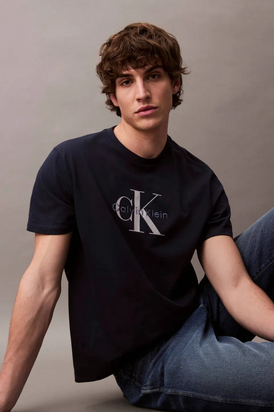 Calvin Klein JEANS oversized T-shirt donkerblauw dark sapphire, foto 5