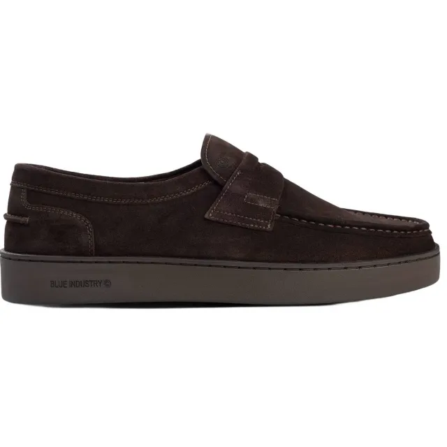 Blue Industry Harbor suède loafers - donkerbruin