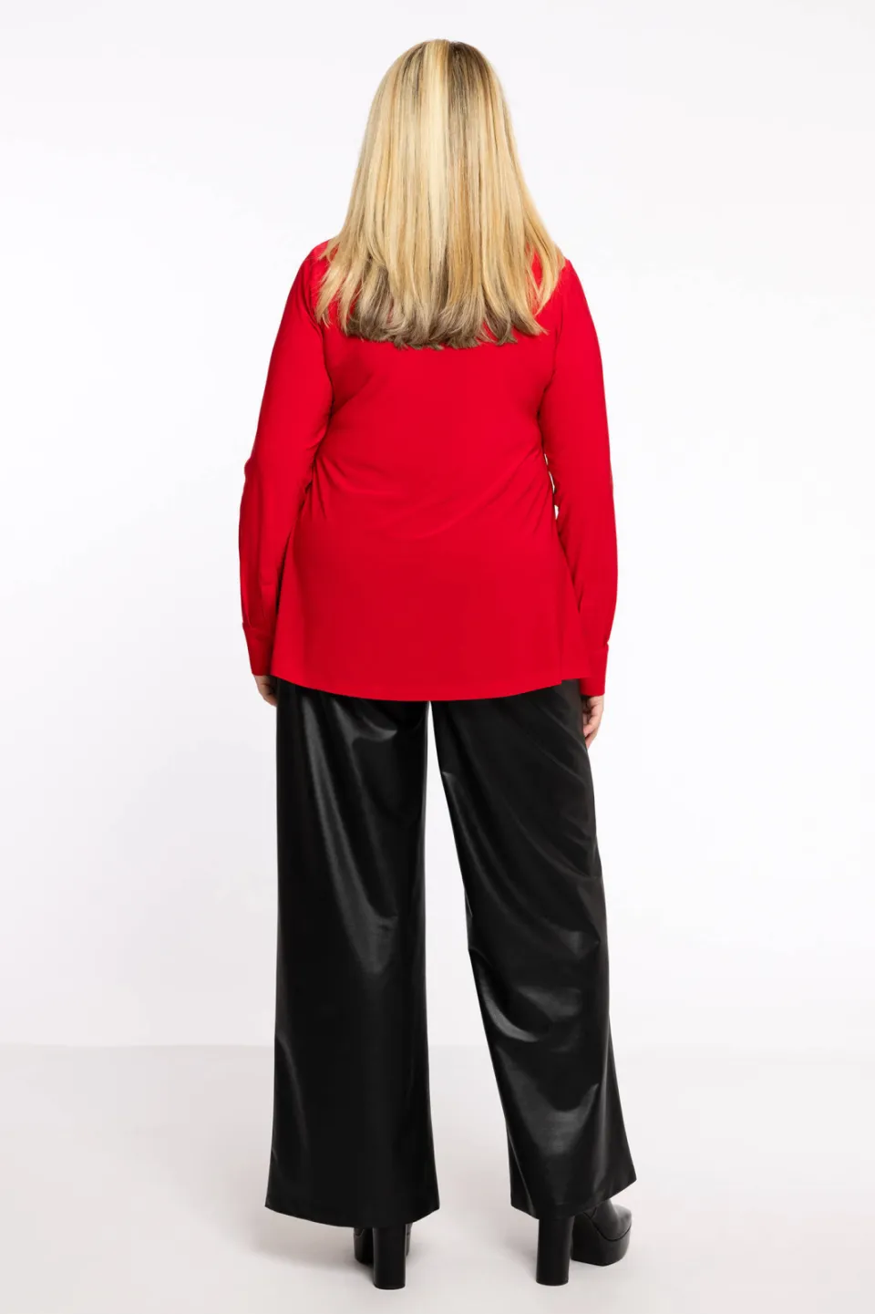 Yoek A-lijn blouse rood, foto 4