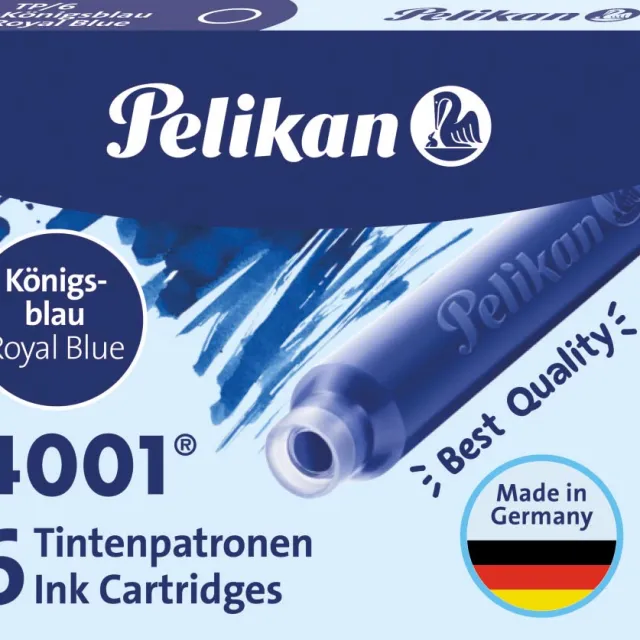 Pelikan Inktpatroon pelikan 4001 koningsblauw 6 stuks