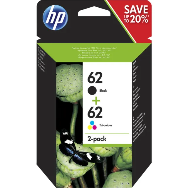 HP 62 inktcartridge combipack zwart en kleur