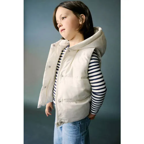 Mango bodywarmer gewatteerd naturel wit, foto 4