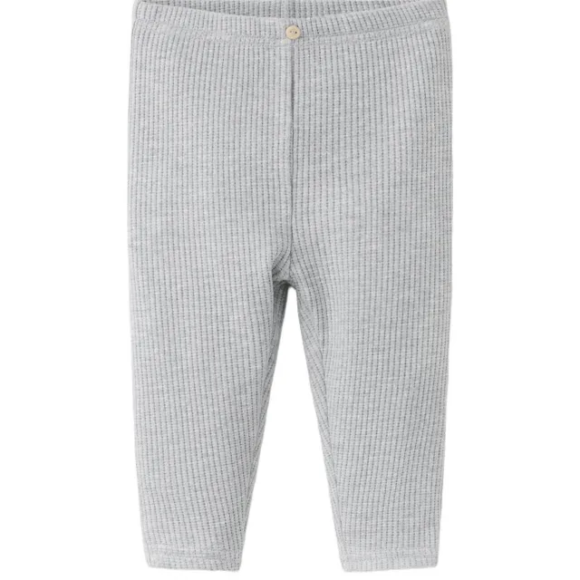 Mango Kids gebreide babybroek lichtgrijs