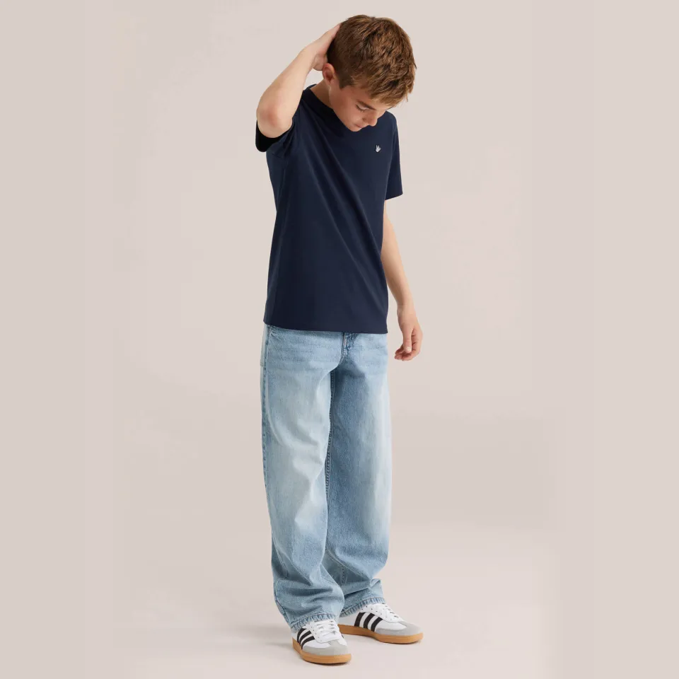 WE Fashion T-shirt marineblauw, foto 4