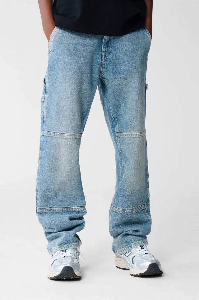 Shoeby waist straight leg jeans light blue denim Blauw