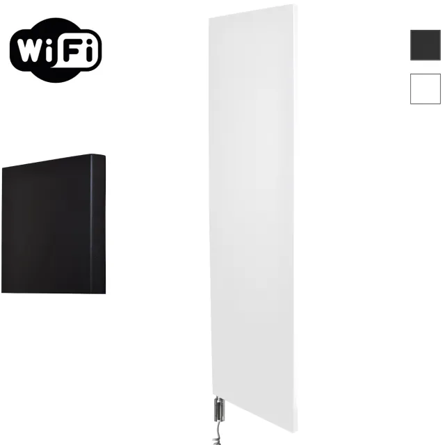 Radiator Sanicare Denso Met WiFi 180 x 40 cm Mat Wit Met Thermostaat Chroom Linksonder