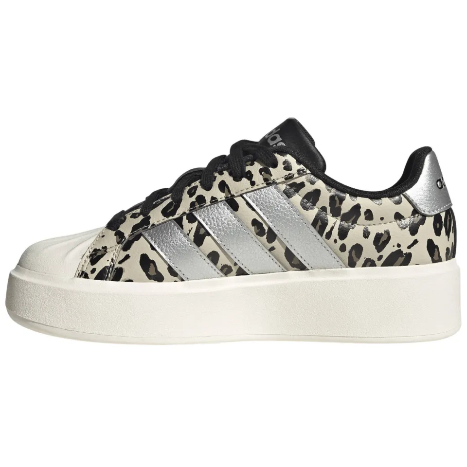 Adidas Sportswear Streettalk Bold imitatieleren sneakers met panterprint - beige/zwart, foto 4