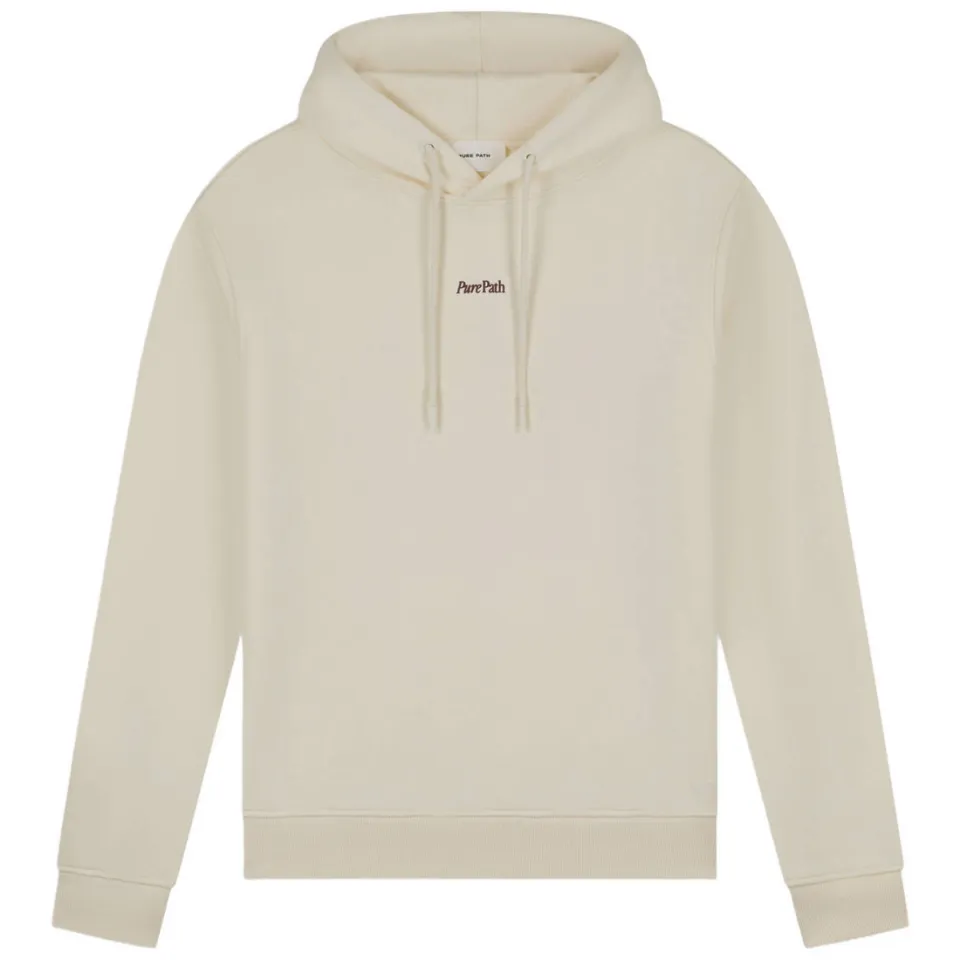 Pure Path regular fit hoodie met backprint - ecru, foto 2