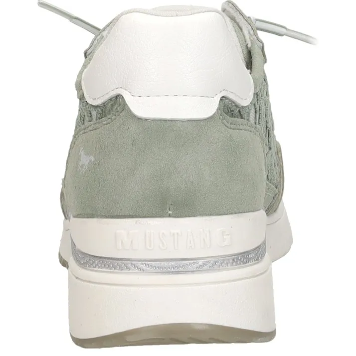 Mustang lage sneaker groen, foto 4