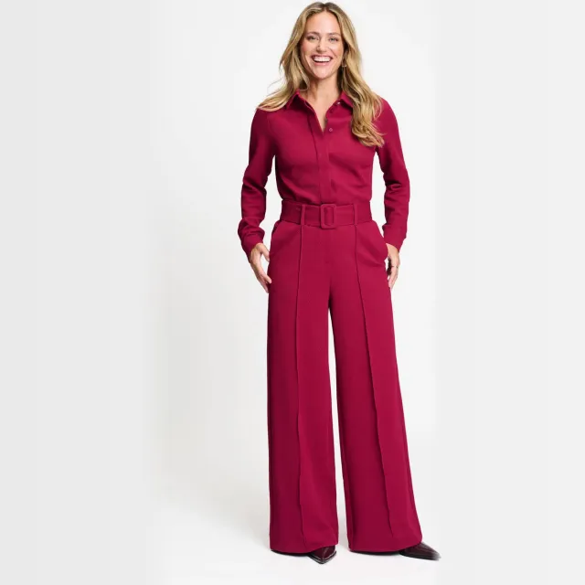 POM Amsterdam Megan jumpsuit donkerrood bordeaux