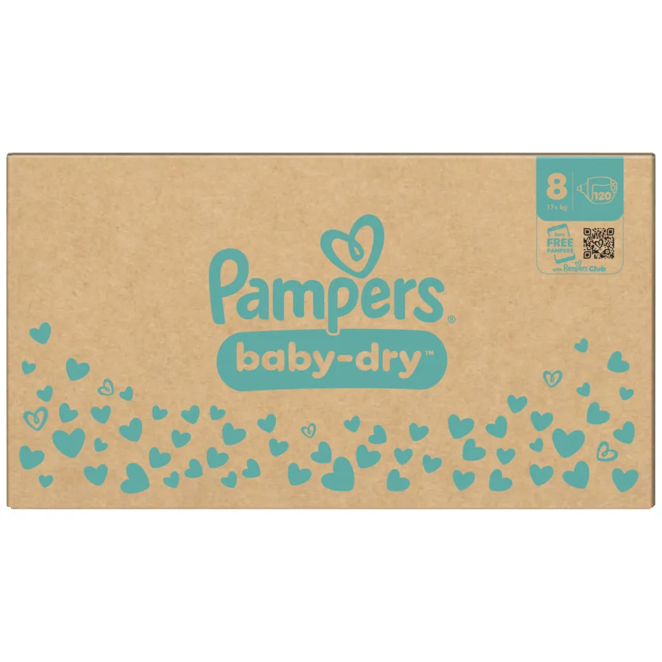 Pampers Baby-Dry Maat 8 maandbox - 120 luiers - 17kg+, foto 5