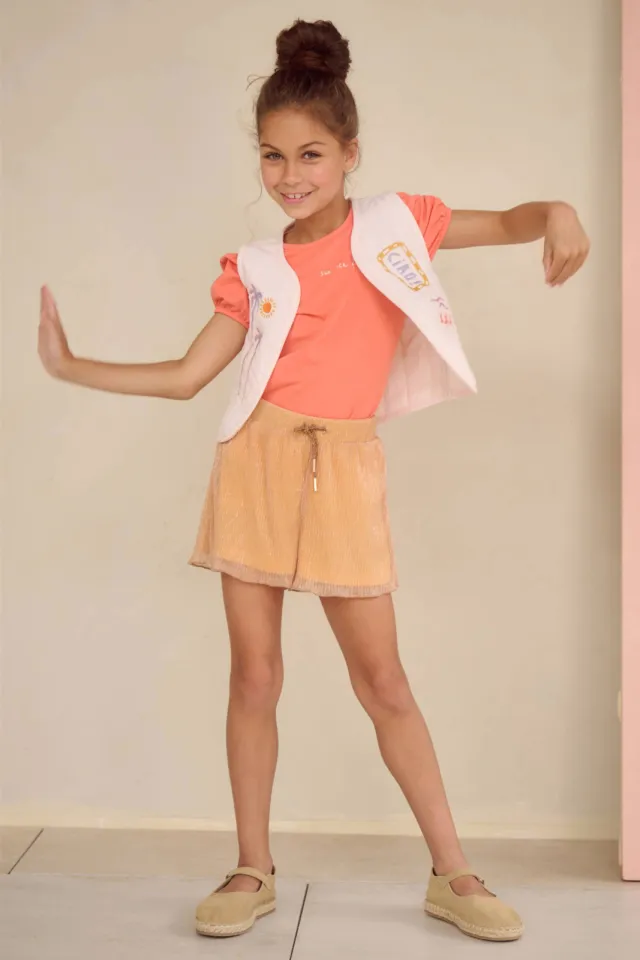 Nono regular waist casual short oranjegoud