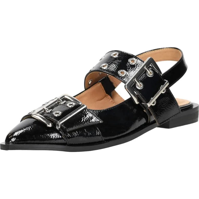 Sub55 Slingbacks ballerina zwart lak, foto 3