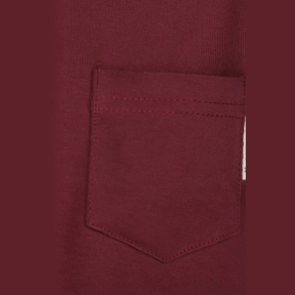 Little Label geruite pyjama met ronde hals donkerrood/wit, foto 4