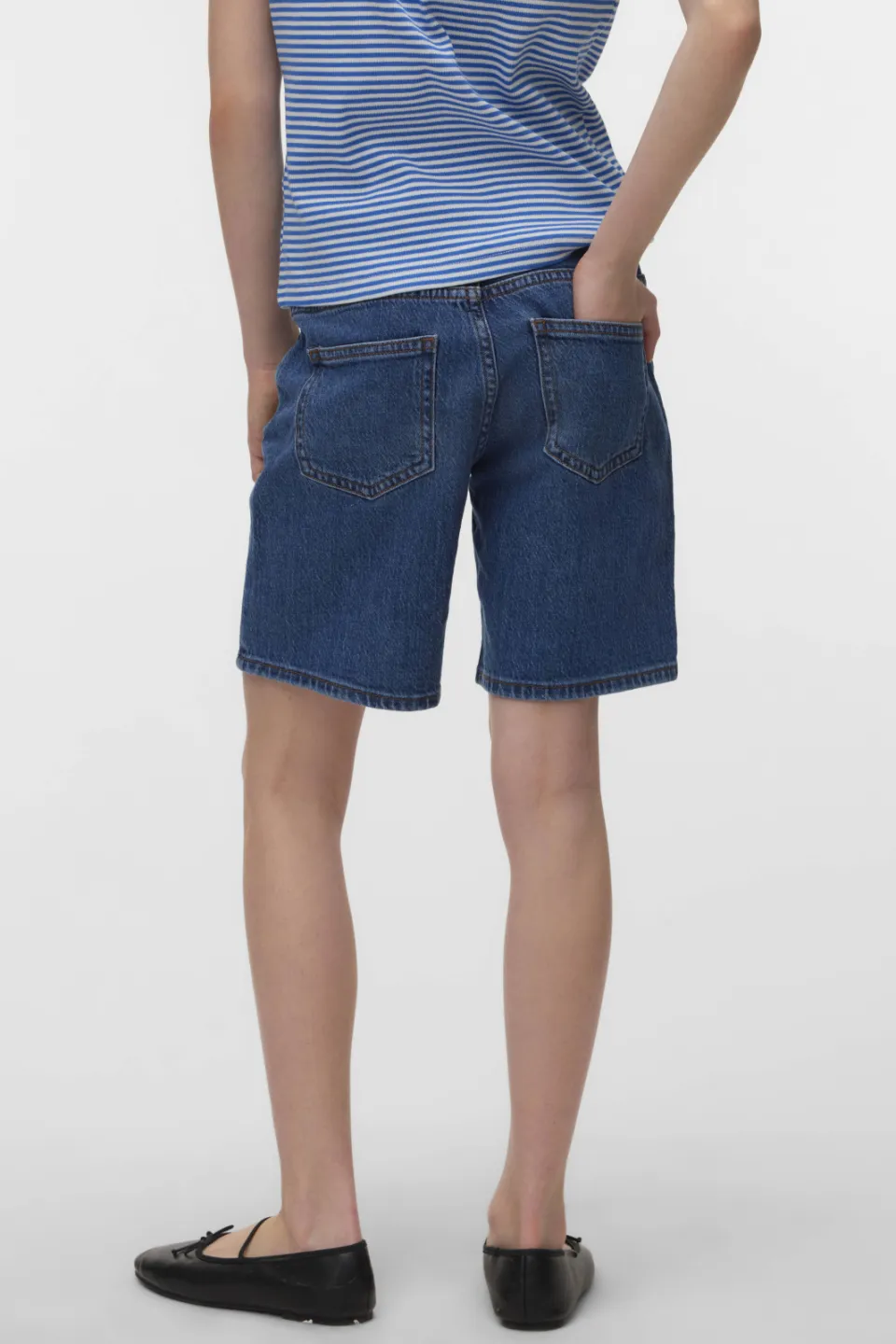 Vero Moda jeansshort medium blue denim, foto 4