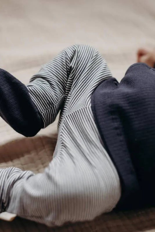 LEVV gestreepte broek donkerblauw