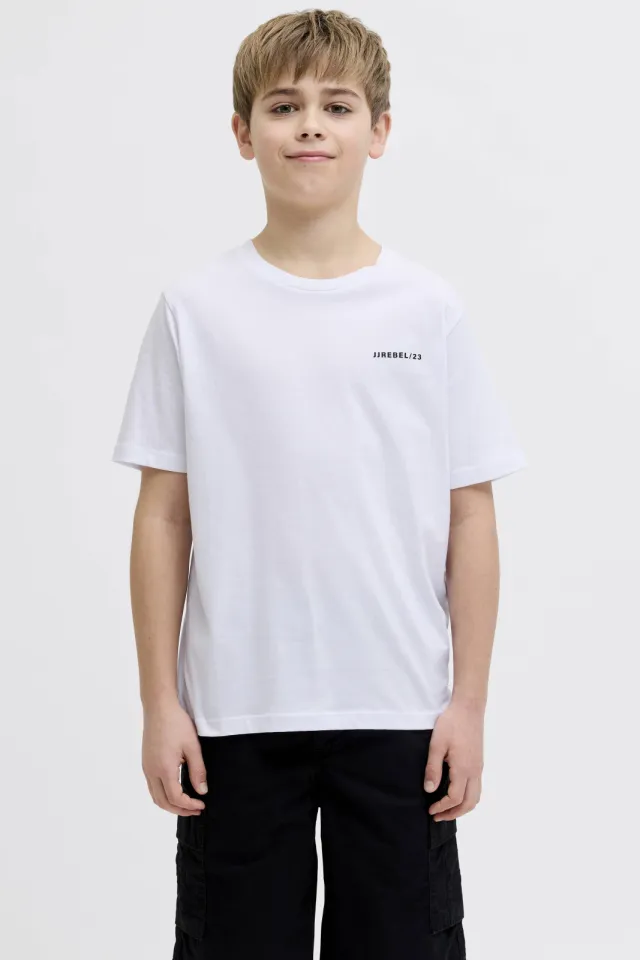 JJ Rebel JUNIOR T-shirt met backprint wit