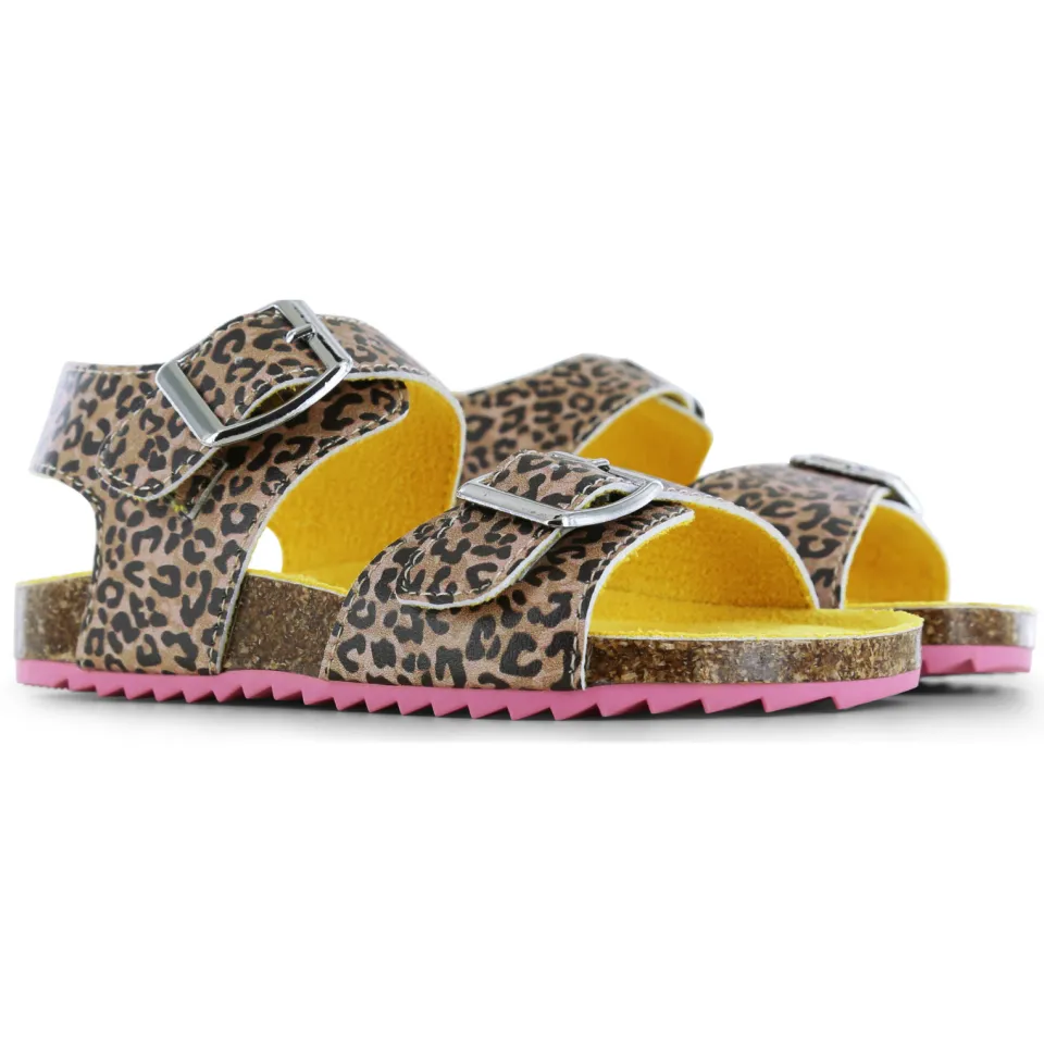Go Banana's sandalen met panterprint bruin, foto 5