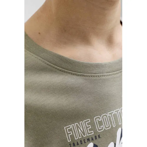 Jack & Jones Junior longsleeve met logo grijsgroen, foto 6
