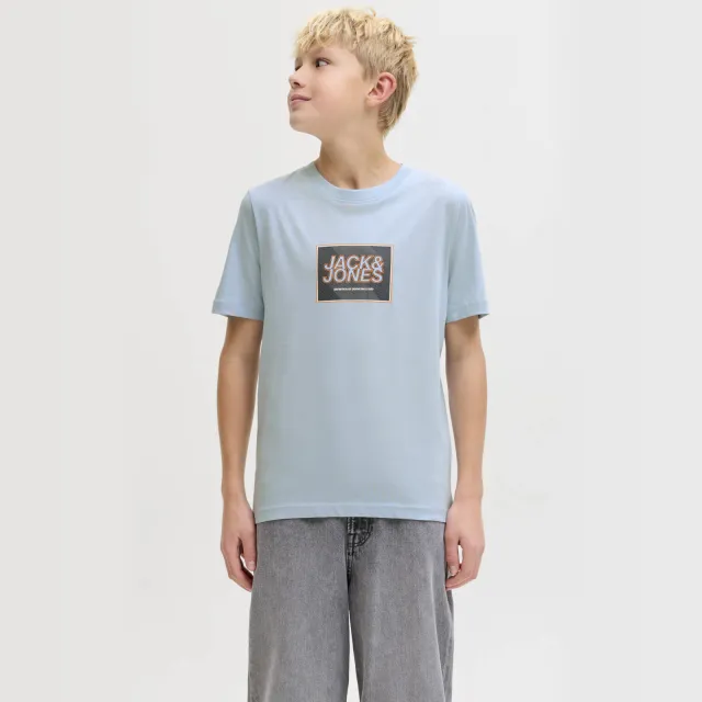 Jack & Jones Junior T-shirt lichtblauw met print, foto 6