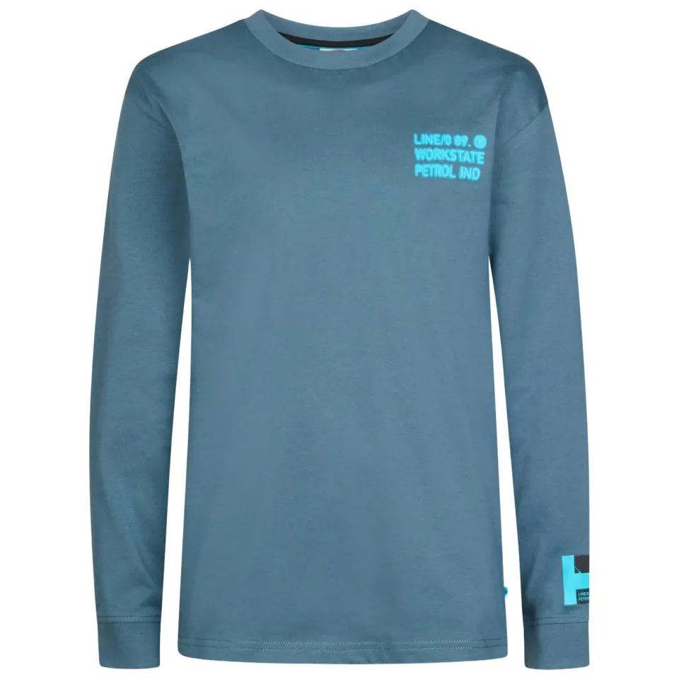 Petrol Industries longsleeve met backprint blauw, foto 2
