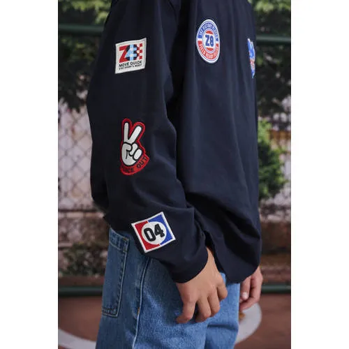 Z8 kids longsleeve Mathis marineblauw, foto 5