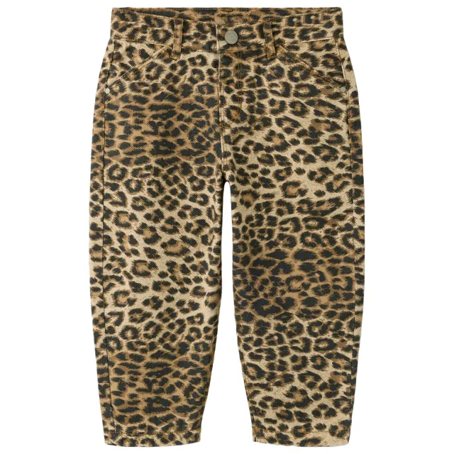 NAME IT MINI mom broek panterprint lichtbruin lichtbruin/bruin, foto 2