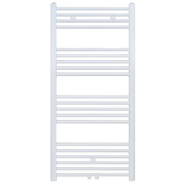 Boss & Wessing Designradiator BWS Nile Gobi 120x40cm 458W Wit (Midden/zij-aansluiting)