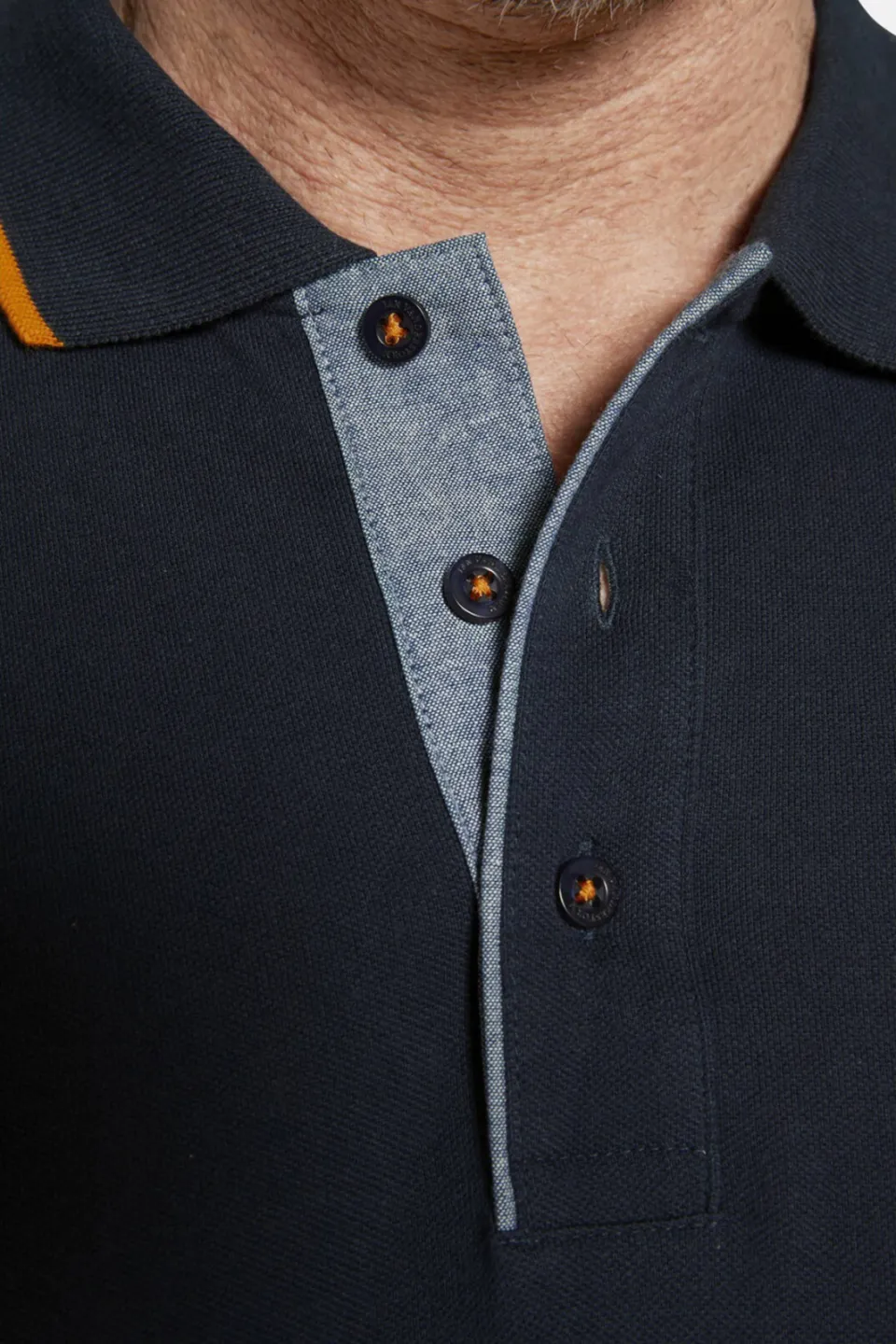 Jan Vanderstorm +FIT Collectie oversized polo LOKI Plus Size met printopdruk donkerblauw, foto 6