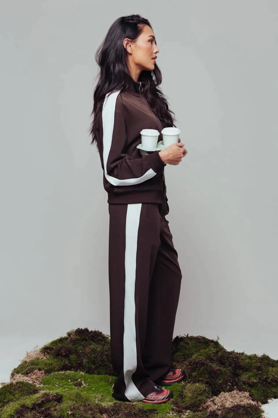 Catwalk Junkie wide leg broek - donkerbruin, foto 3