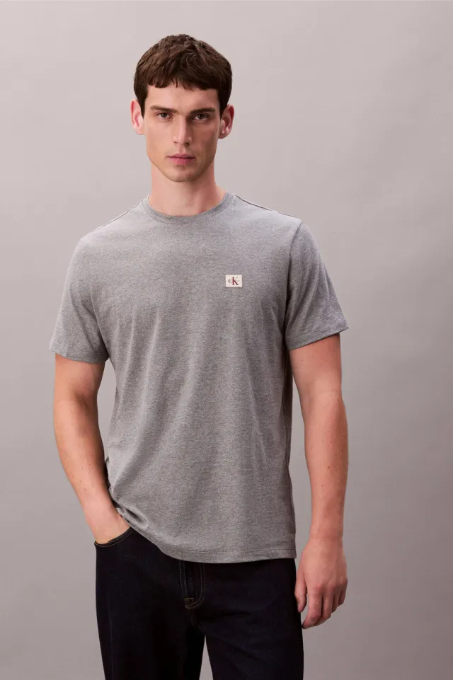 Calvin Klein JEANS regular T-shirt grijs Med Grey Htr