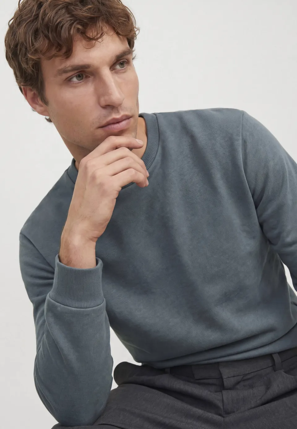 Jack & Jones ESSENTIALS relaxed fit trui - grijsblauw, foto 7