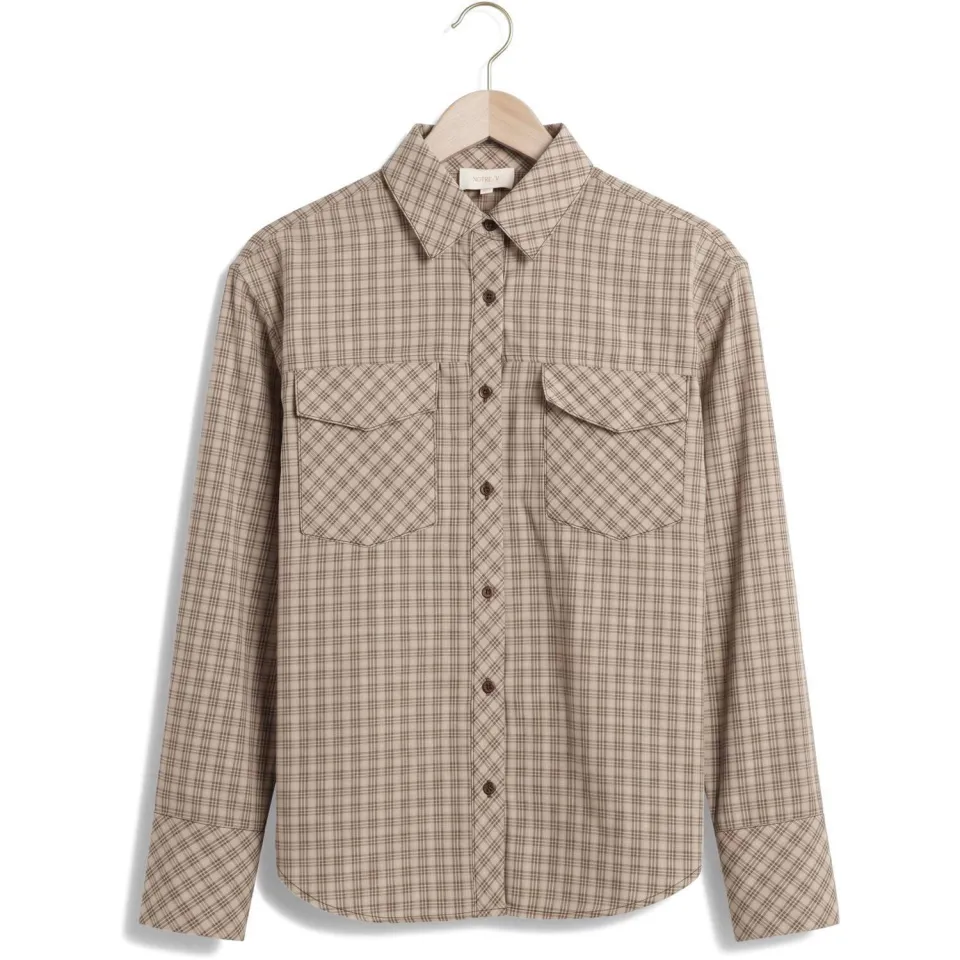 Notre-V Nv-isabe blouse check beige, foto 3