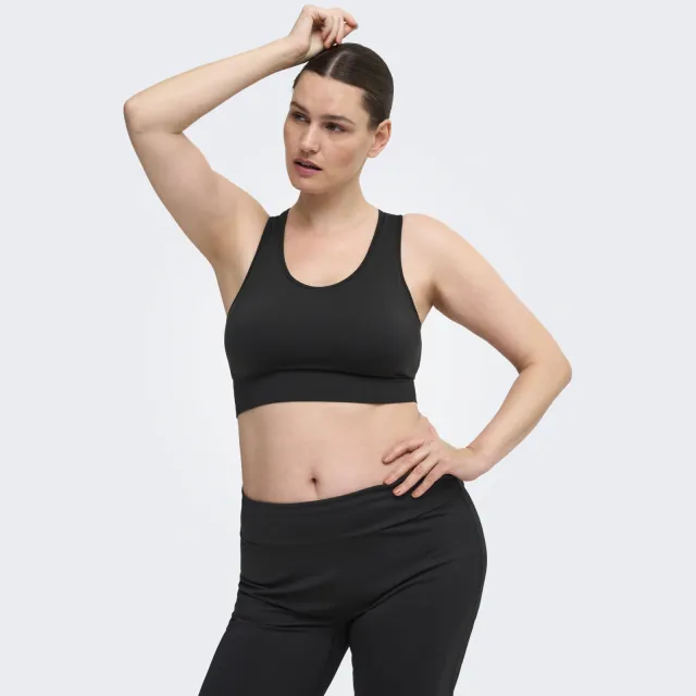 Only Play CURVY Plus-bh medium support ONPDAISY - zwart, foto 6