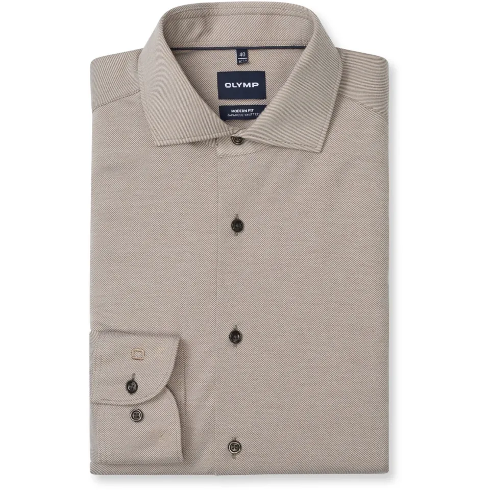 Olymp slim fit overhemd - beige, foto 3