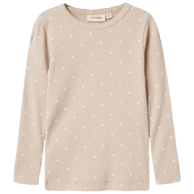 Lil' Atelier MINI longsleeve zand/wit