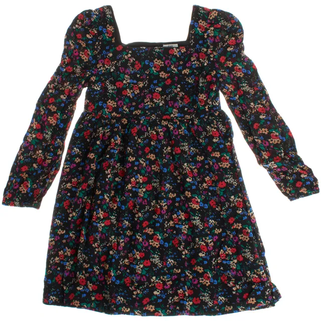 Gap jurk met vierkante hals zwart Veelkleurig