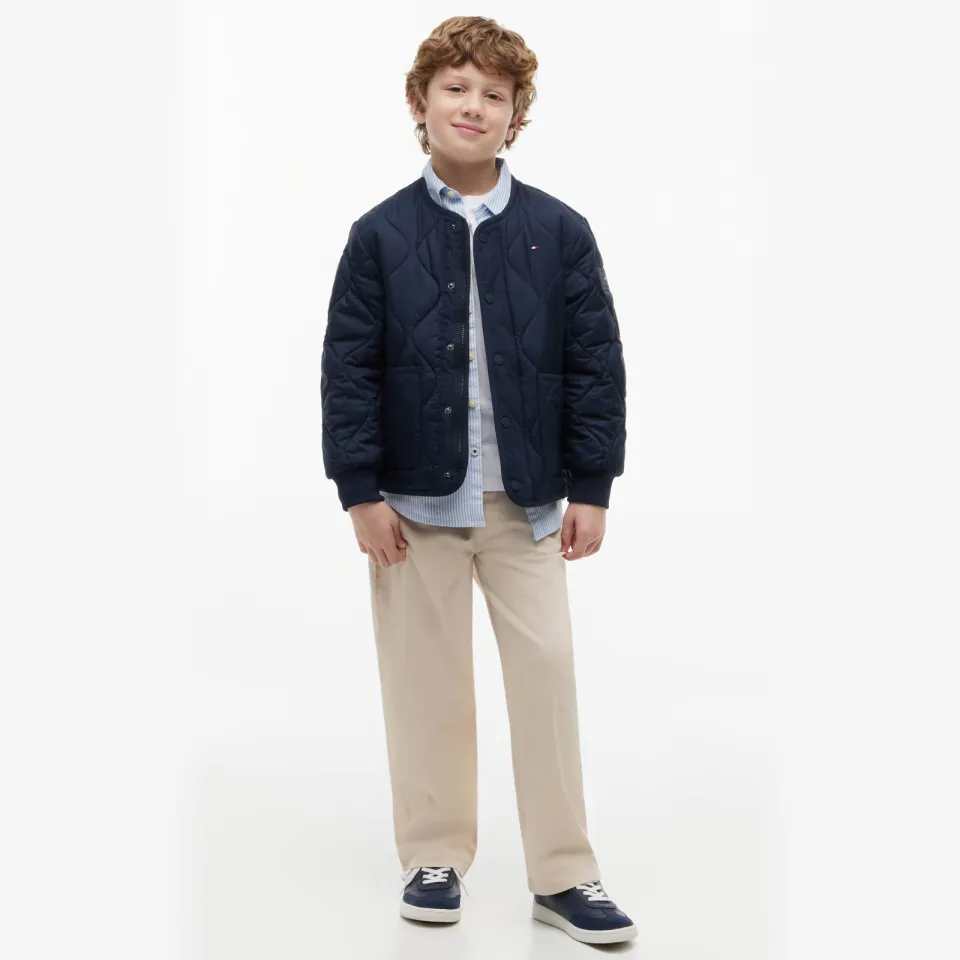 Tommy Hilfiger quilted tussenjas donkerblauw