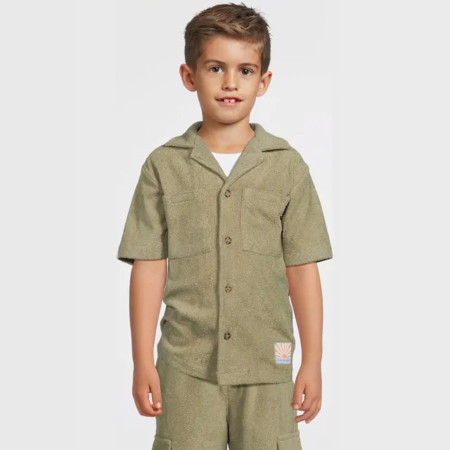 Me & My Monkey overhemd van badstof khaki