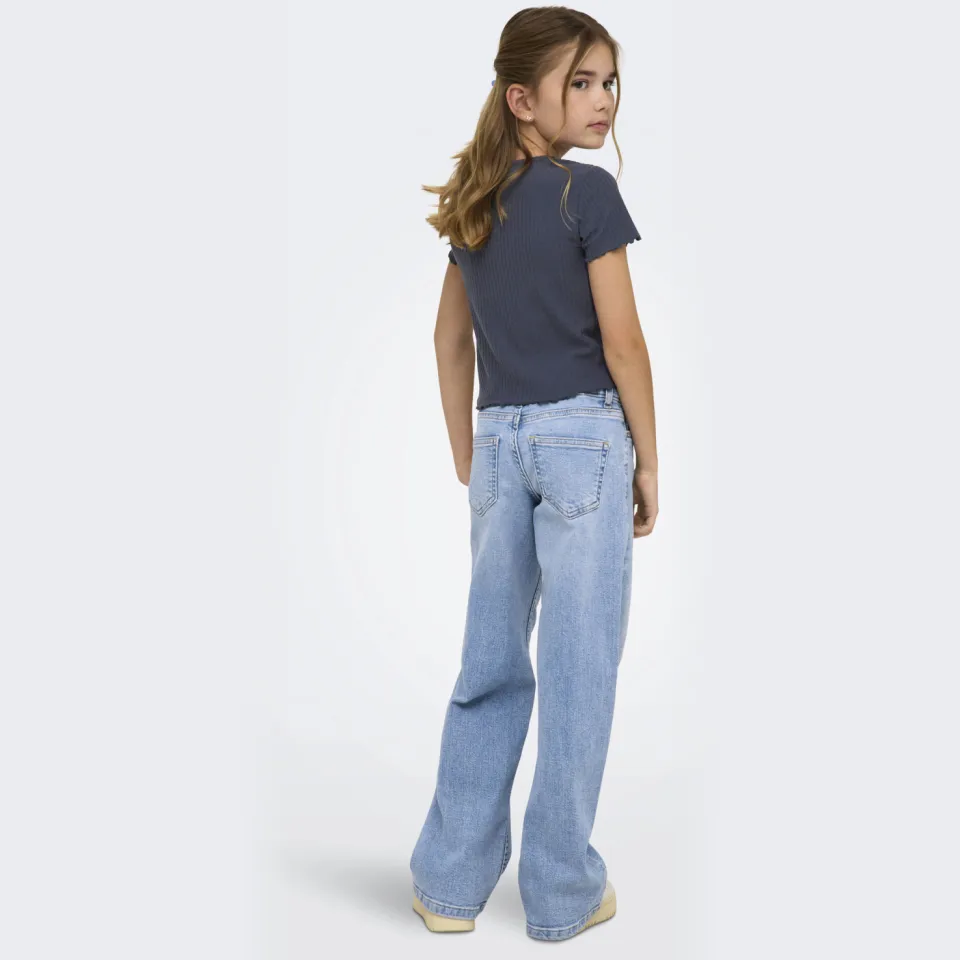Only t-shirt rib grijsblauw, foto 4