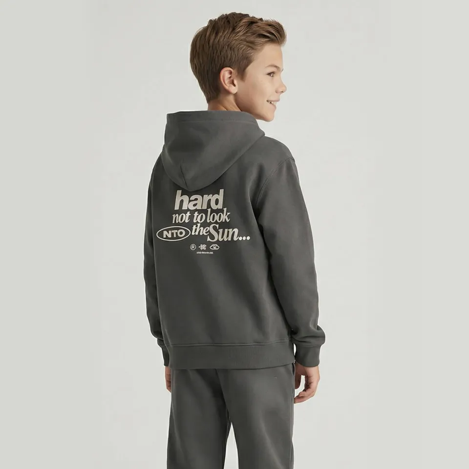 Cars hoodie met backprint - antraciet Sweater Grijs Backprint