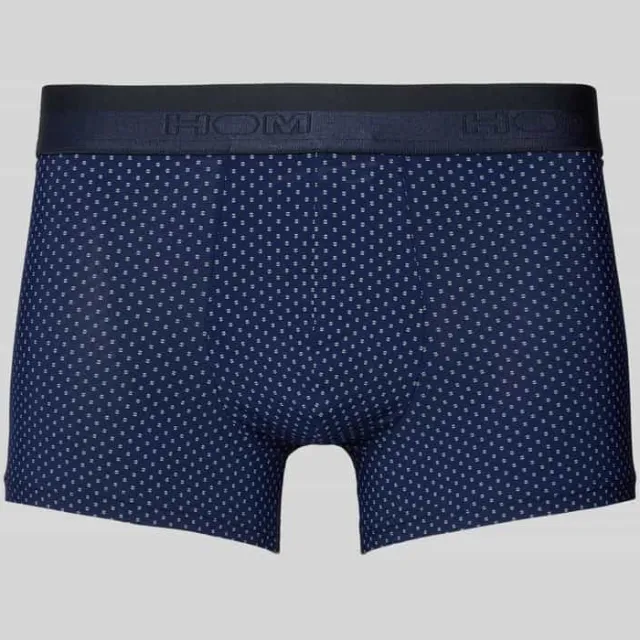 HOM Boxershort met elastische band met label, model 'Max' navy